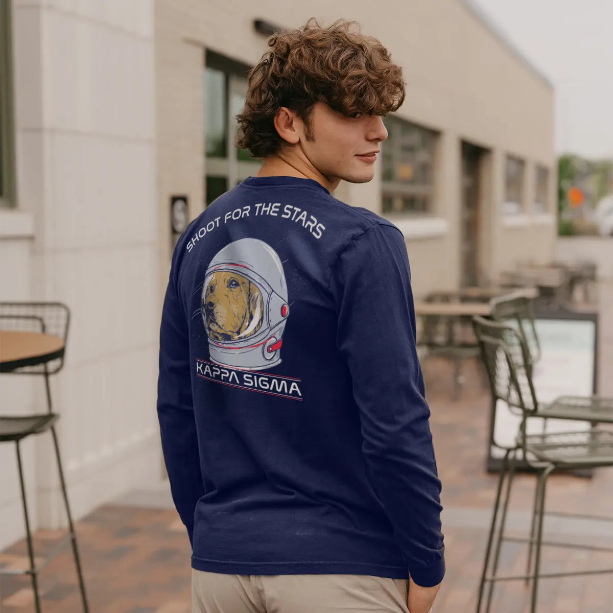 New! Kappa Sig Comfort Colors Astronaut Retriever Long Sleeve Tee - Kappa Sigma Official Store