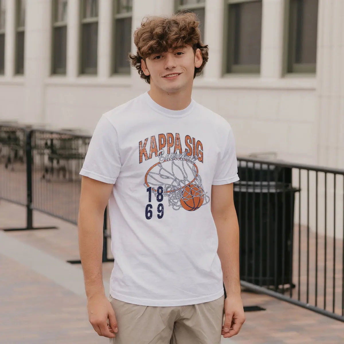 Kappa Sig Comfort Colors Retro Basketball Short Sleeve Tee Kappa Sigma
