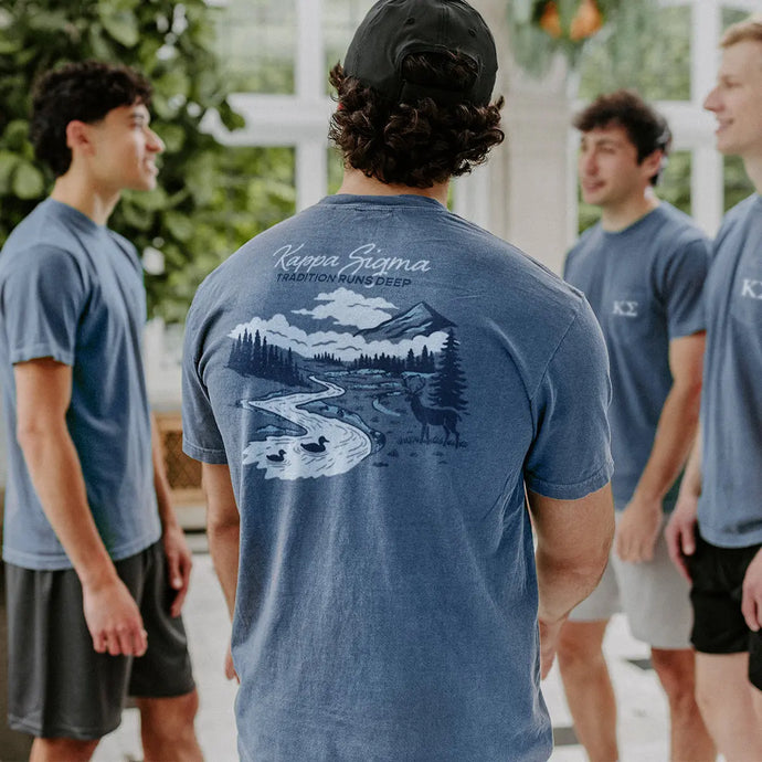Kappa Sigma fraternity merch, Comfort Colors Tradition Runs Deep Short Sleeve Tee.