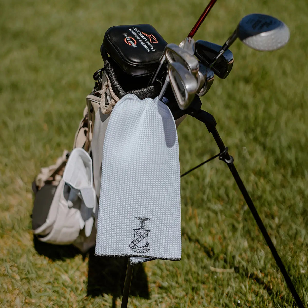 Kappa Sig Embroidered White Waffle Golf Towel Kappa Sigma