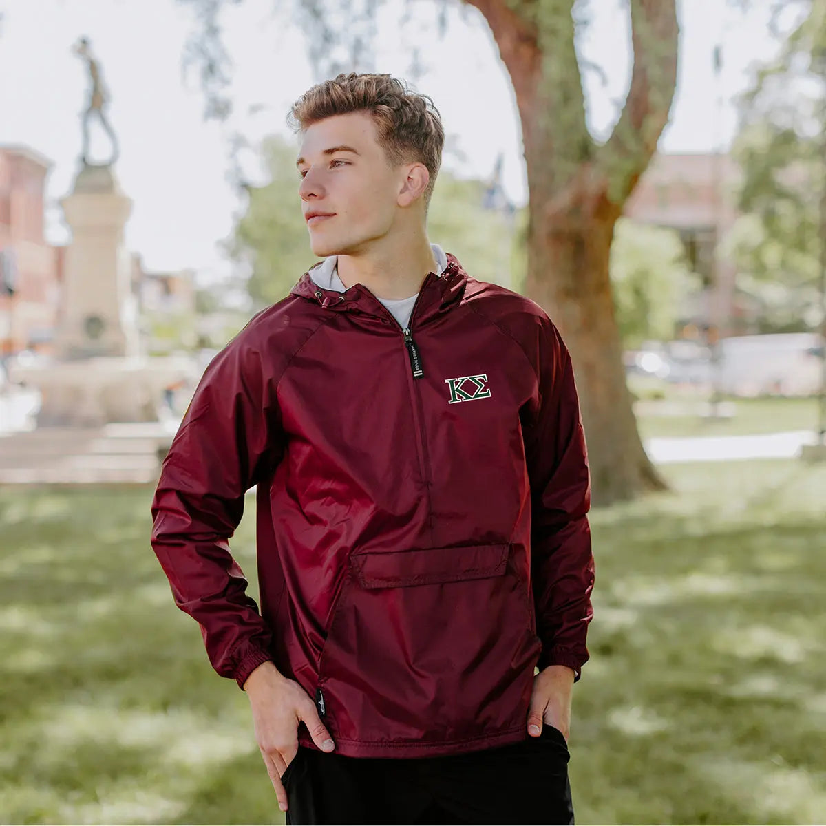 New! Kappa Sig Classic 1/4 Zip Rain Jacket Kappa Sigma