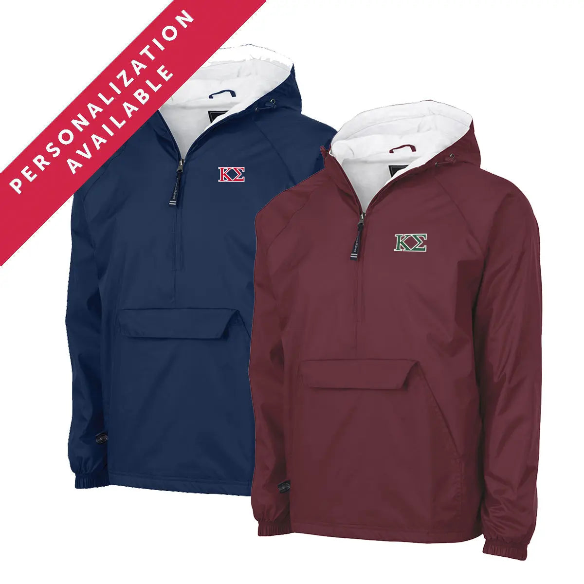 New! Kappa Sig Classic 1/4 Zip Rain Jacket Kappa Sigma