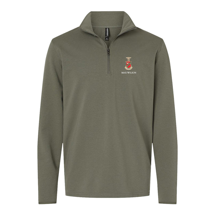 Kappa Sig Embroidered Crest Quarter Zip Kappa Sigma