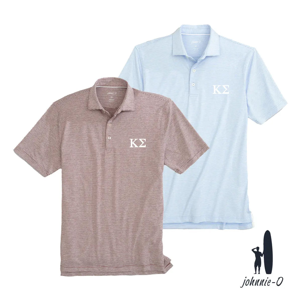 New! Kappa Sig Johnnie-O Striped Polo Kappa Sigma