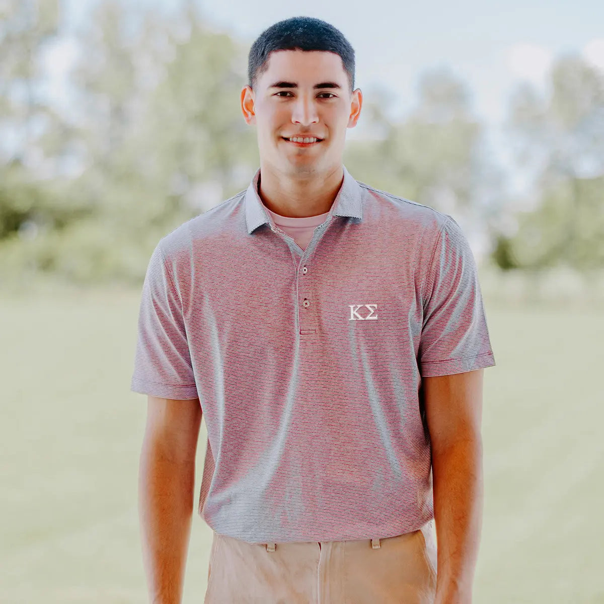 New! Kappa Sig Johnnie-O Striped Polo Kappa Sigma