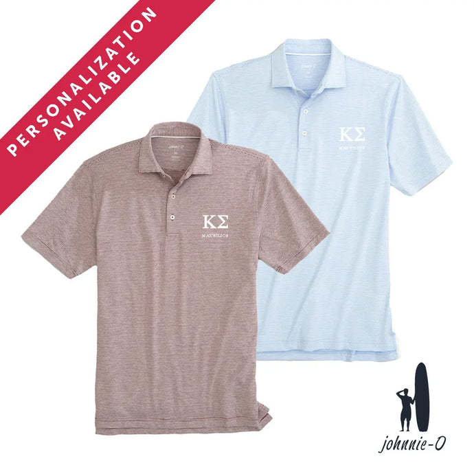 New! Kappa Sig Personalized Johnnie-O Striped Polo Kappa Sigma