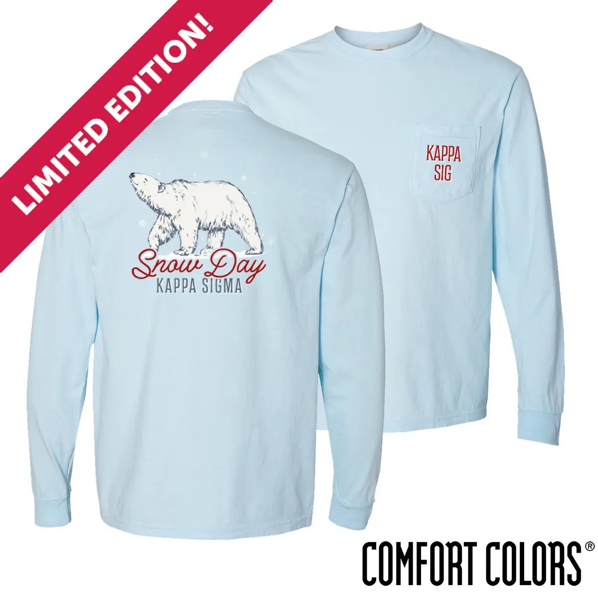 Kappa Sig Snow Day Long Sleeve Pocket Tee Kappa Sigma