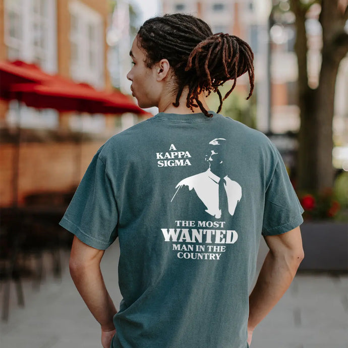 Kappa Sig Comfort Colors Most Wanted Man Short Sleeve Tee