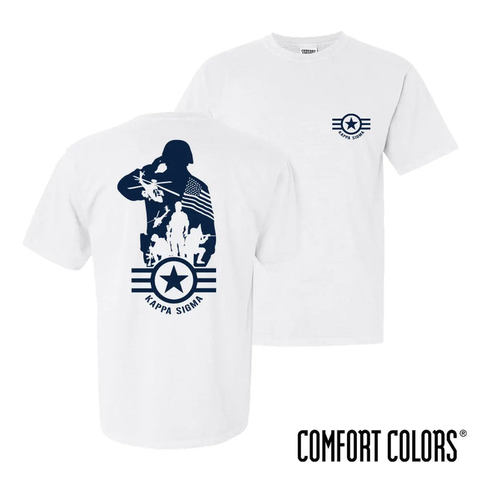 New! Exclusive Kappa Sig Comfort Colors Military Heroes Short Sleeve Tee - Kappa Sigma Official Store