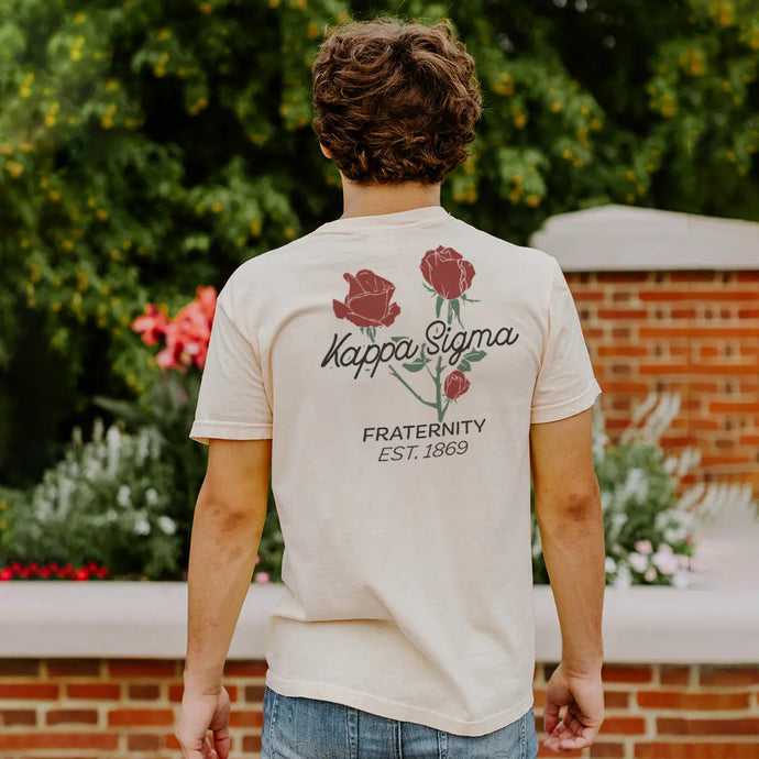 Kappa Sig Comfort Colors Rosebud Ivory Short Sleeve Tee - Kappa Sigma Official Store