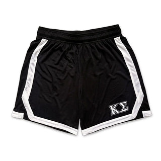 Kappa Sig Frat Black 7" Mesh Shorts.