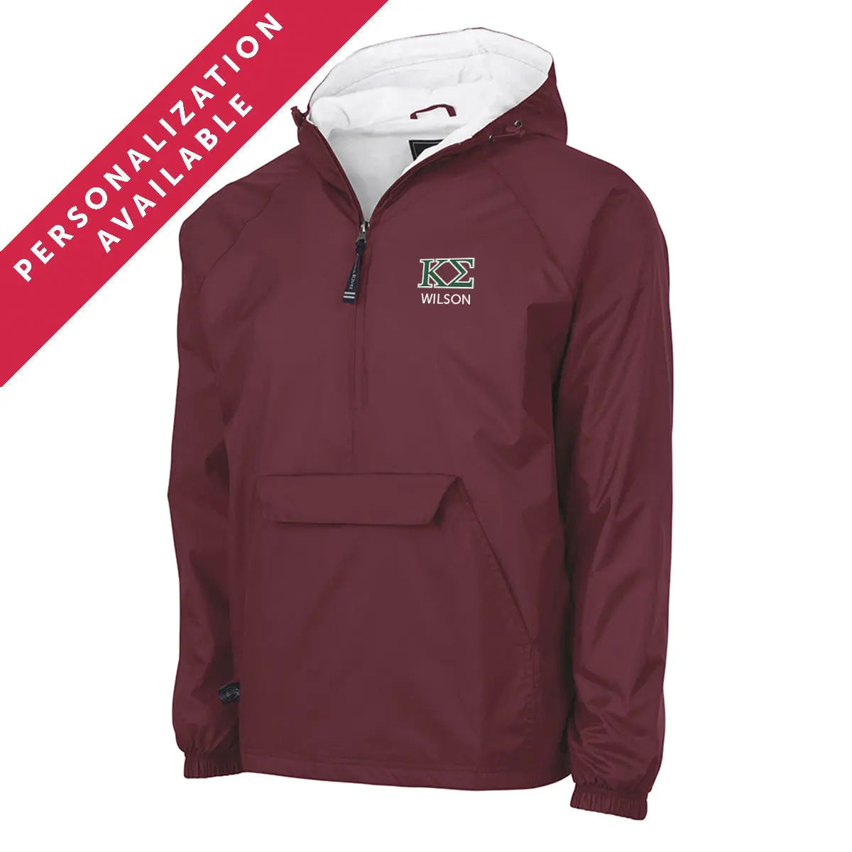 New! Kappa Sig Classic 1/4 Zip Rain Jacket Kappa Sigma