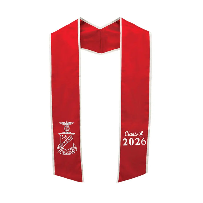 Kappa Sig Trimmed Graduation Stole with Embroidered Crest Kappa Sigma