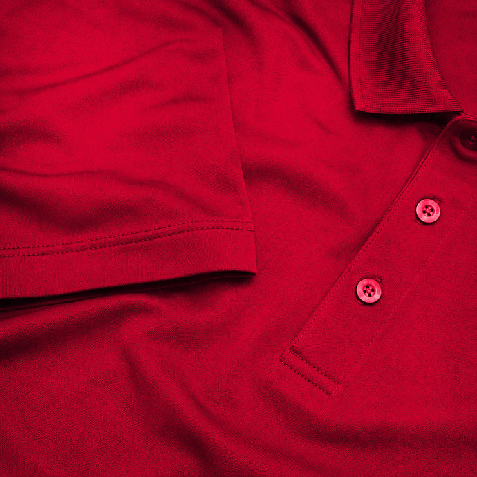 Close up image of pique polo.