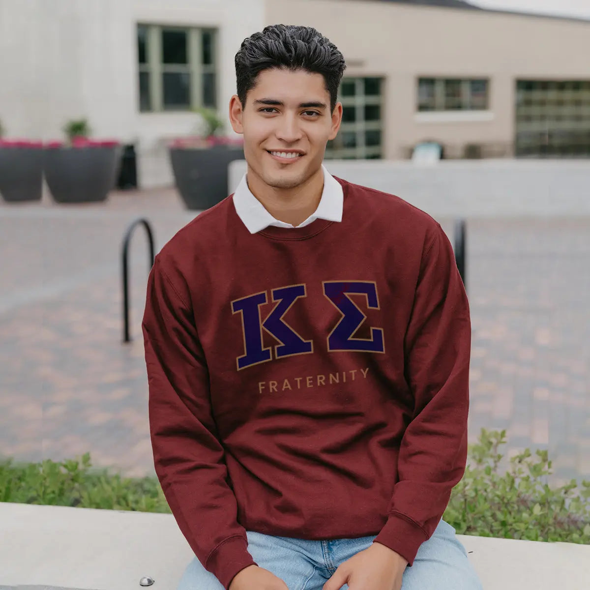 Kappa Sig Maroon Old School Crewneck - Kappa Sigma Official Store