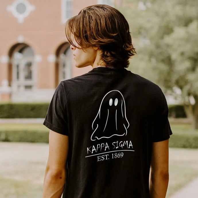 Kappa Sig Comfort Colors Black Ghost Short Sleeve Tee Kappa Sigma