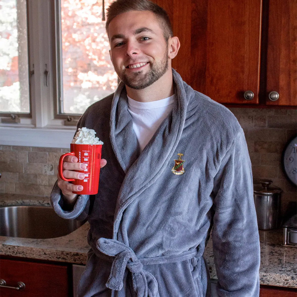 Kappa Sig Charcoal Ultra Soft Robe - Kappa Sigma Official Store