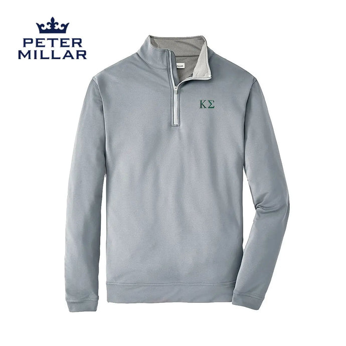 Kappa Sig Peter Millar Perth Stretch Quarter Zip with Greek Letters - Kappa Sigma Official Store