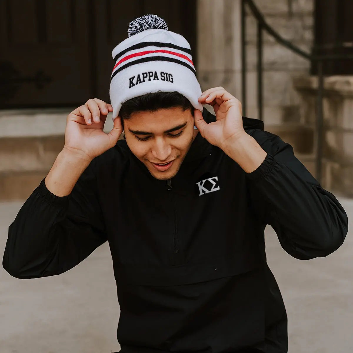 Kappa Sig White Hockey Knit Beanie - Kappa Sigma Official Store