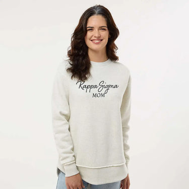 New! Kappa Sig Curved Hem Mom Crewneck Kappa Sigma