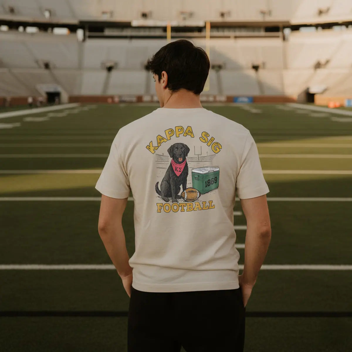 Kappa Sigma fraternity merch, Comfort Colors Linebacker Lab Short Sleeve Tee.
