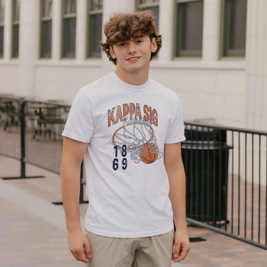 Kappa Sig Comfort Colors Retro Basketball Short Sleeve Tee Kappa Sigma