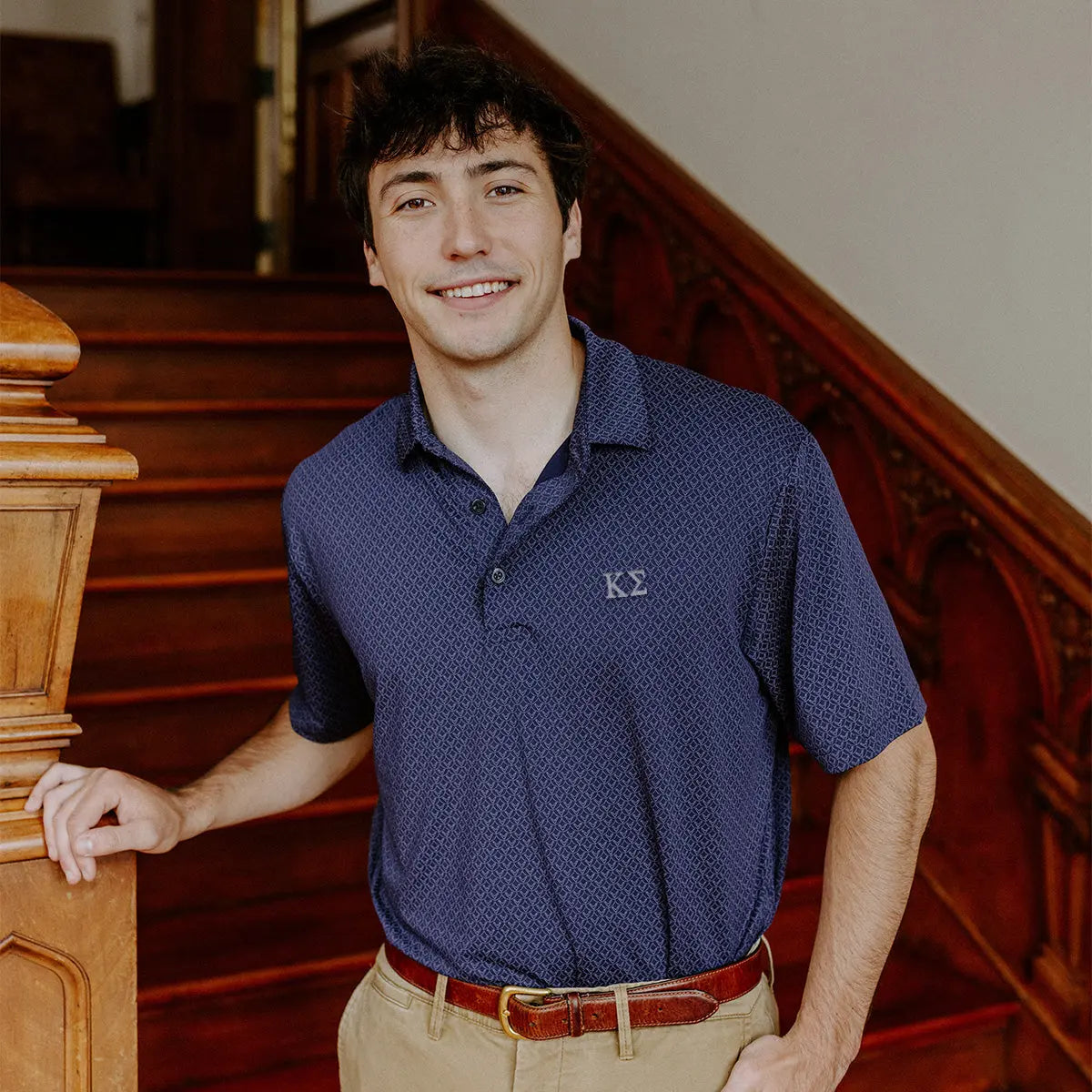 Kappa Sig Callaway Chevron Patterned Polo Kappa Sigma