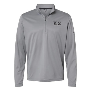 Kappa Sig Frat Grey Adidas Lightweight Performance 1/4 Zip.