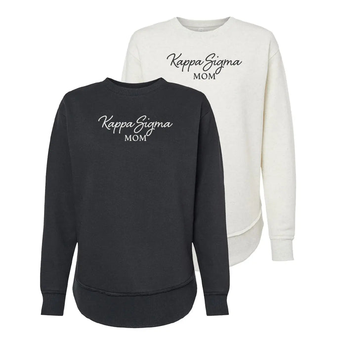 New! Kappa Sig Curved Hem Mom Crewneck Kappa Sigma
