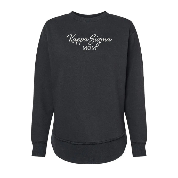 New! Kappa Sig Curved Hem Mom Crewneck Kappa Sigma