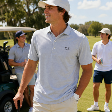 Kappa Sig Johnnie-O Heather Grey Polo
