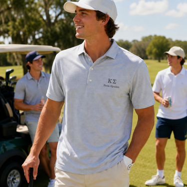 Kappa Sig Personalized Johnnie-O Heather Grey Polo
