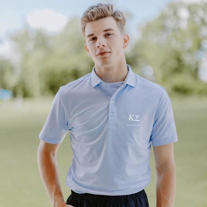 New! Kappa Sig Personalized Johnnie-O Striped Polo Kappa Sigma