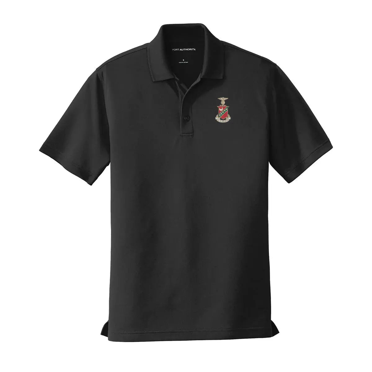 Kappa Sig Crest Black Performance Polo - Kappa Sigma Official Store
