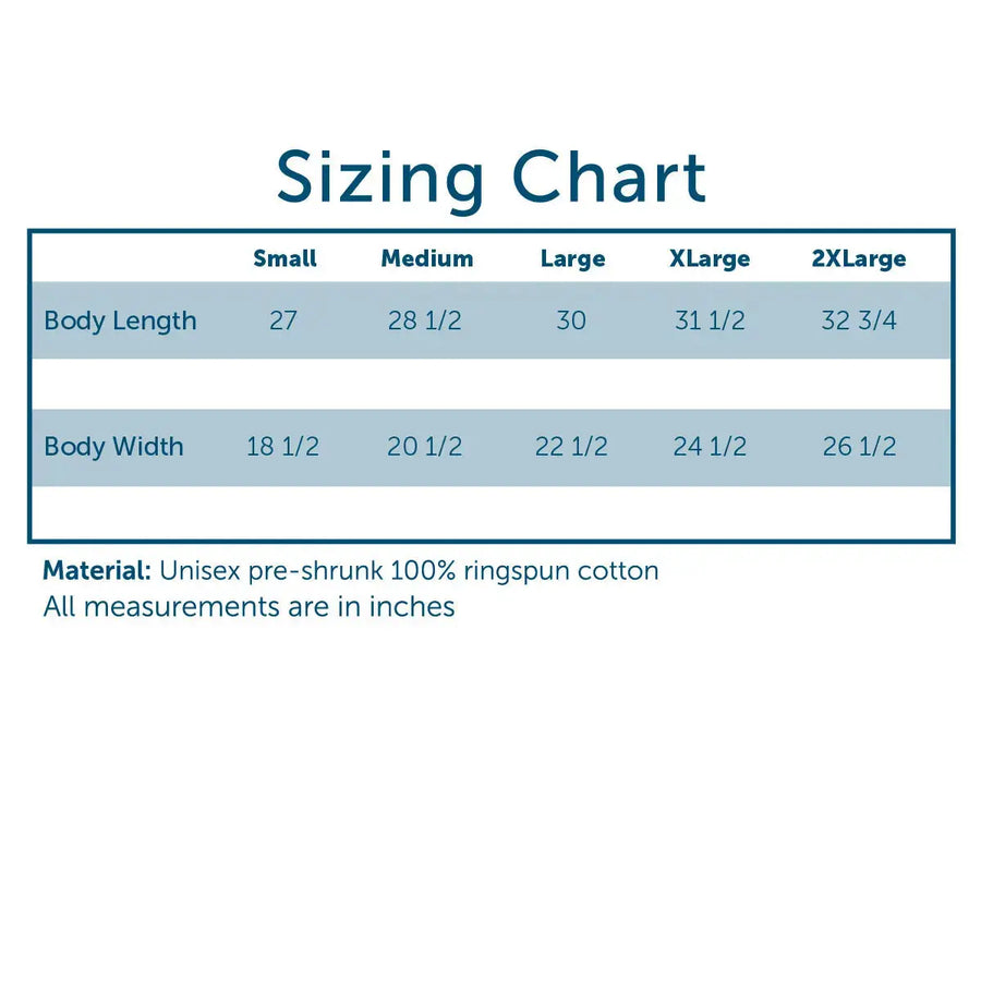Comfort Colors Size Chart
