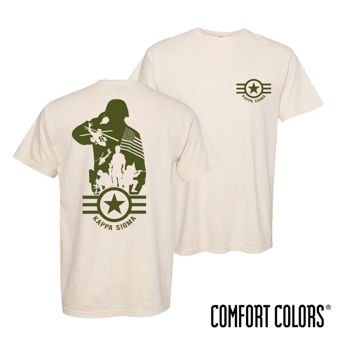 New! Exclusive Kappa Sig Comfort Colors Military Heroes Short Sleeve Tee - Kappa Sigma Official Store