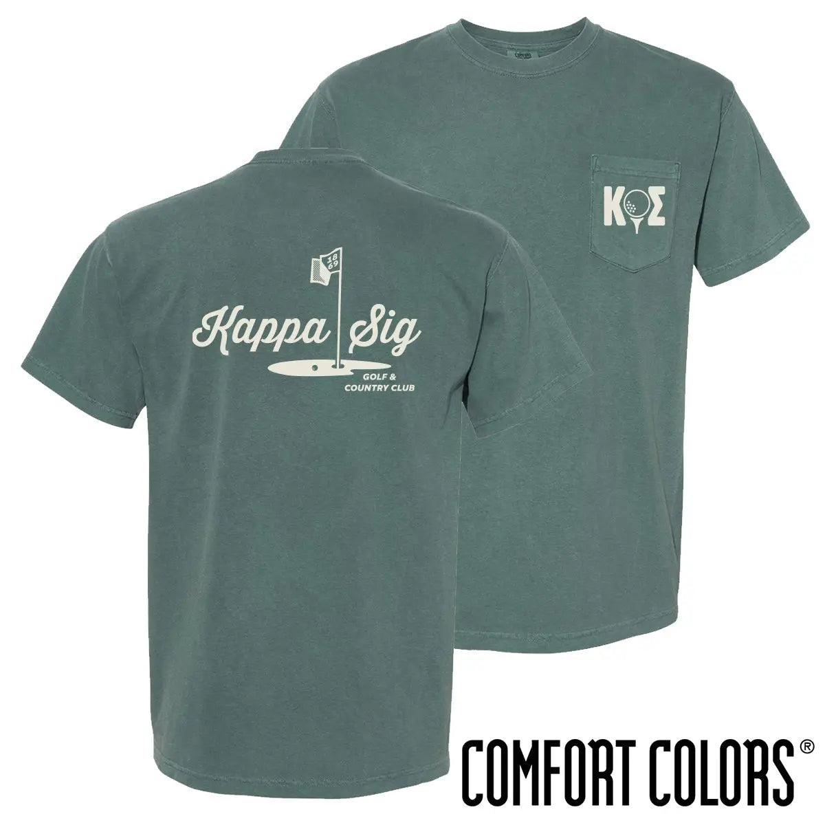 New! Kappa Sig Comfort Colors Par For The Course Short Sleeve Tee - Kappa Sigma Official Store