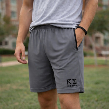 Kappa Sig 7in Grey Pocketed Shorts Kappa Sigma