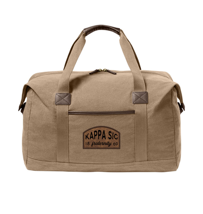 New! Kappa Sig Classic Canvas Duffel Bag