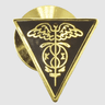 Gold Pin Badge Front