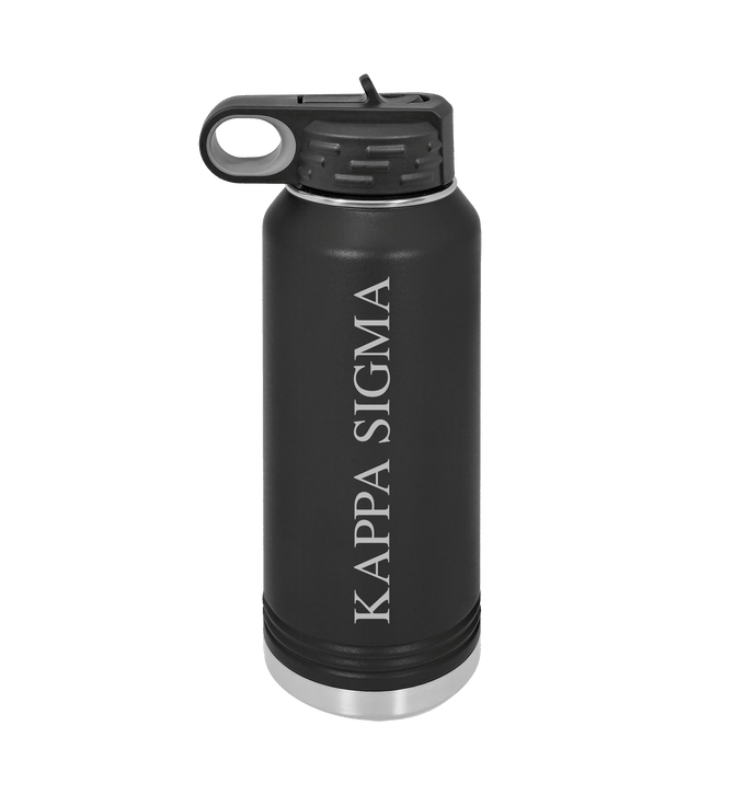 Black Water Bottle Front