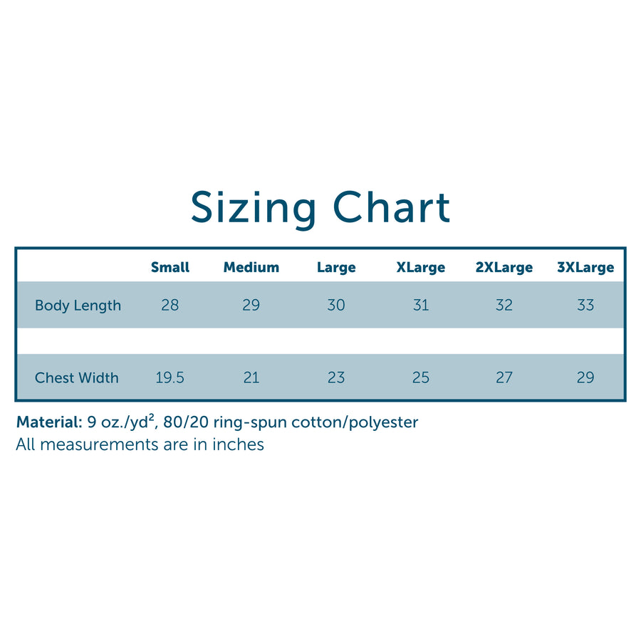 Comfort Colors Size Chart