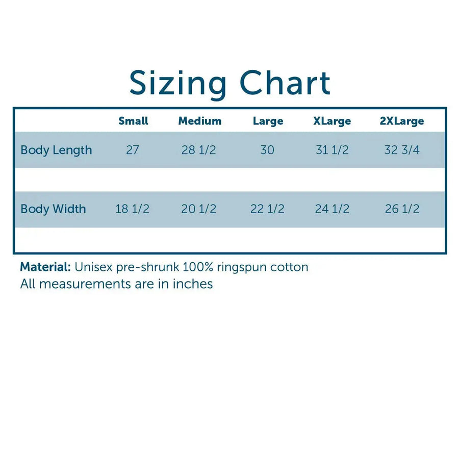 Comfort Colors Size Chart