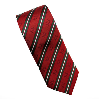Kappa Sigma Red and Dark Green Striped Silk Tie Kappa Sigma