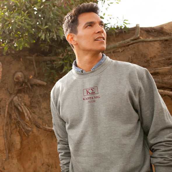 Kappa Sig Alumni Embroidered Greek Letter Crewneck