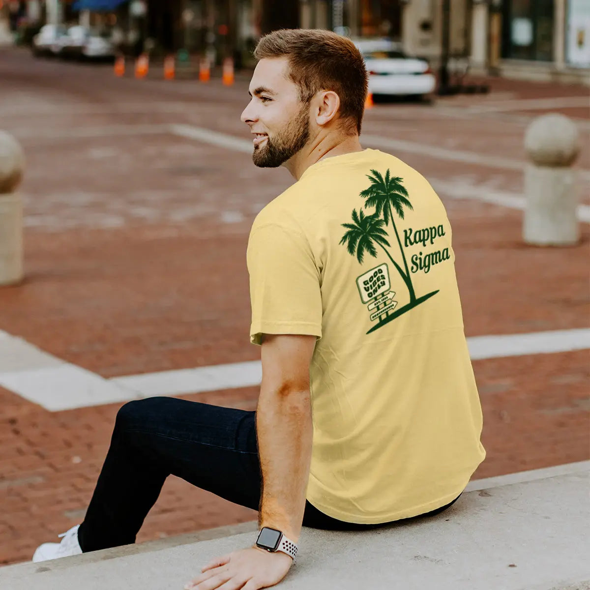 Kappa Sig Comfort Colors Good Vibes Palm Tree Tee - Kappa Sigma Official Store