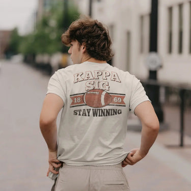 Kappa Sig Comfort Colors Stay Winning Football Short Sleeve Tee - Kappa Sigma Official Store
