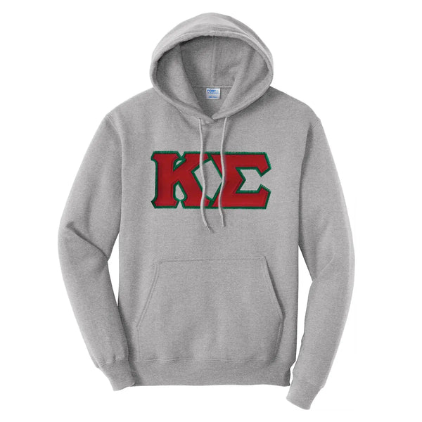 Kappa Sig Heather Gray Sewn Kappa Hoodie Sigma Official On with Letters – Store