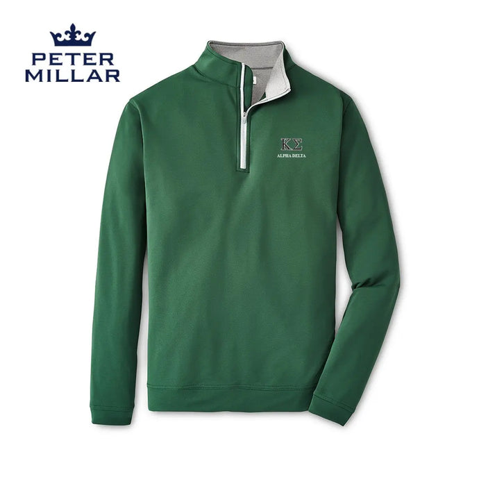 Kappa Sig Peter Millar Perth Stretch Quarter Zip with Greek Letters - Kappa Sigma Official Store