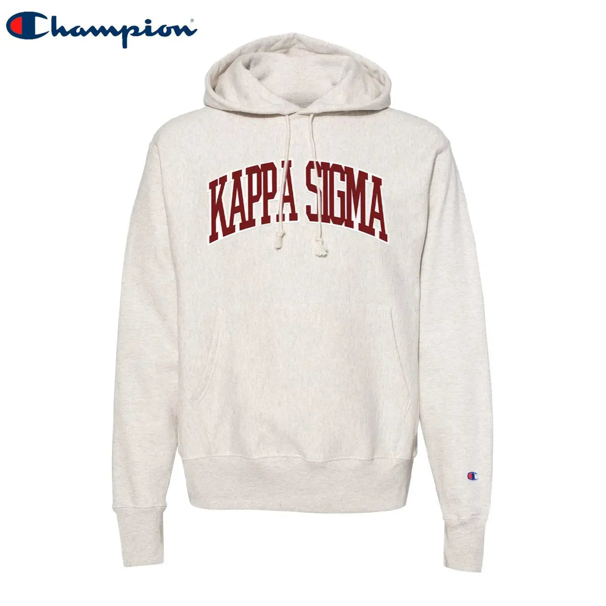 Kappa Sig Natural Champion Reverse Weave Sewn On Hoodie - Kappa Sigma Official Store